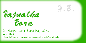 hajnalka bora business card